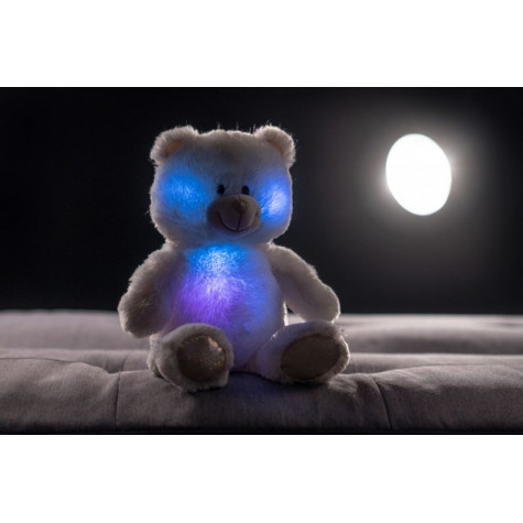 Teddies Svítící plyšový Snílek 40 cm Medvěd bílý