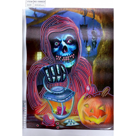 Norimpex Diamantové malování 7D obrázek 30x40cm - Halloween ~ 2