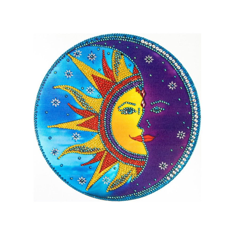 Norimpex Diamantové malování 7D obrázek 30x30cm - Slunce a měsíc