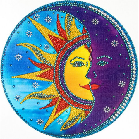 Norimpex Diamantové malování 7D obrázek 30x30cm - Slunce a měsíc ~ 1