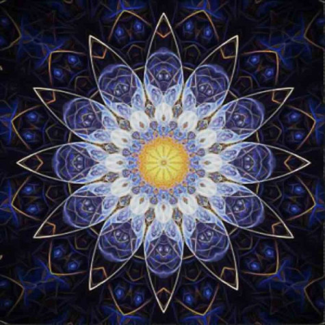 Norimpex Diamantové malování 7D obrázek 30x30cm - Modrá mandala ~ 1