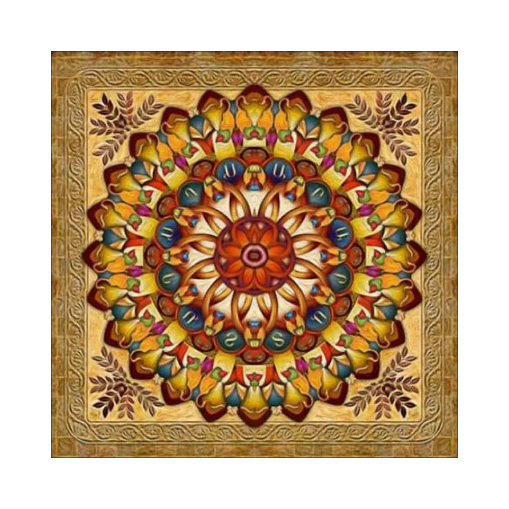 Norimpex Diamantové malování 7D obrázek 30x30cm - Zlatá mandala