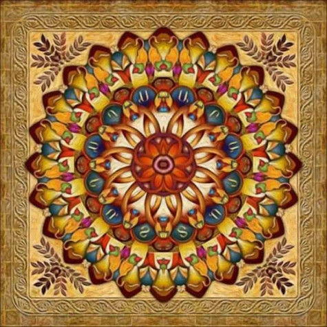 Norimpex Diamantové malování 7D obrázek 30x30cm - Zlatá mandala