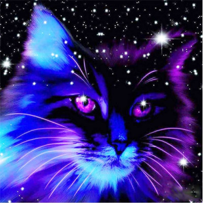 Norimpex Diamantové malování 7D obrázek 30x40cm - Hvězdné kotě