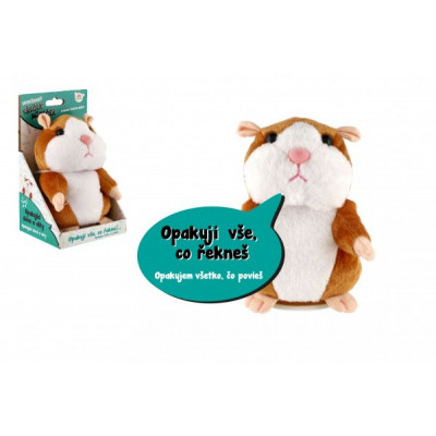 Teddies Křeček Mireček opakující věty 18cm