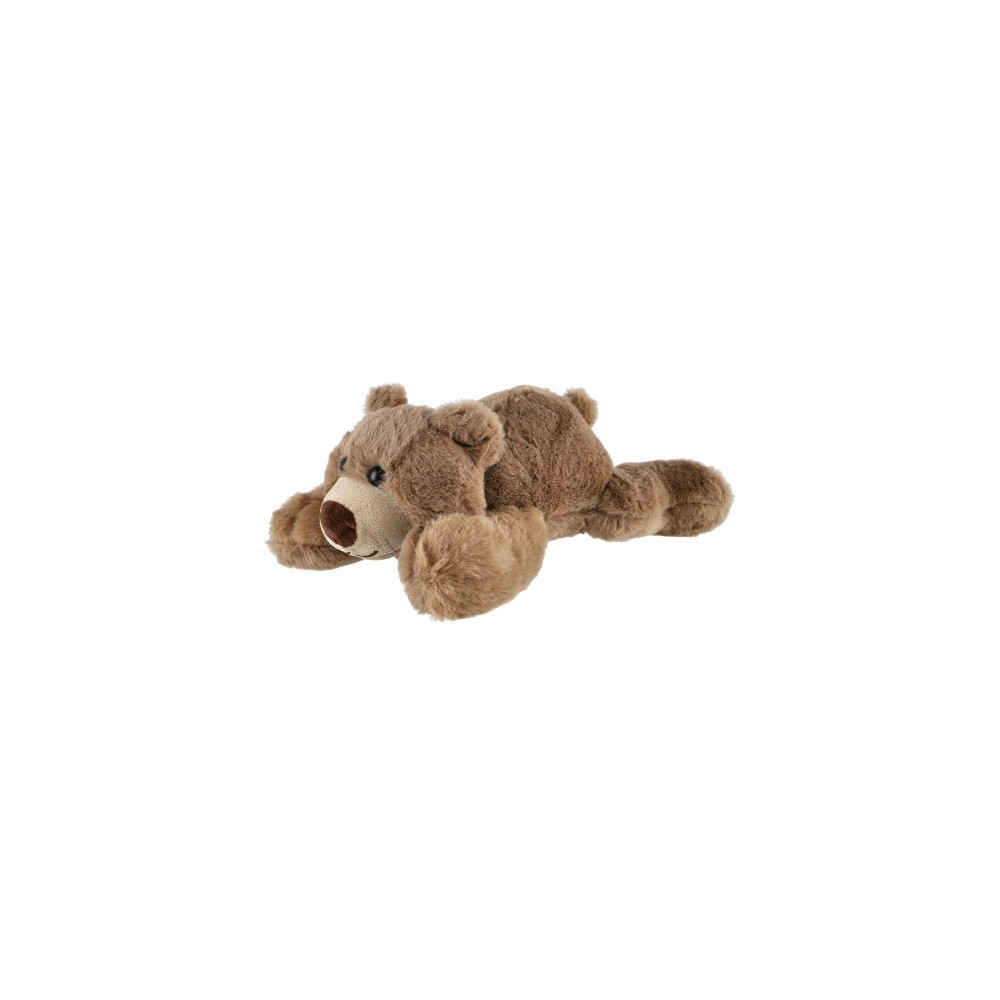 Medvídek plyšový ležící 28cm - hnědý