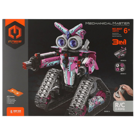 Robot RC skládací 2,4GHz na baterie - růžový ~ 5