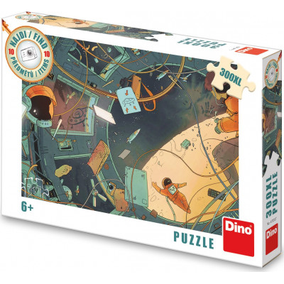 Dino Puzzle Najdi 10 předmětů - Vesmír 300 xl dílků