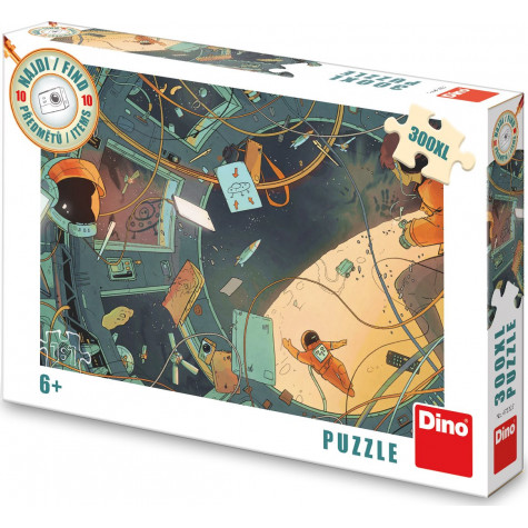 Dino Puzzle Najdi 10 předmětů - Vesmír 300 xl dílků