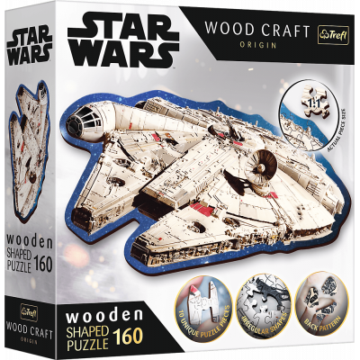 TREFL Wood Craft Origin puzzle Star Wars: Millennium Falcon 160 dílků