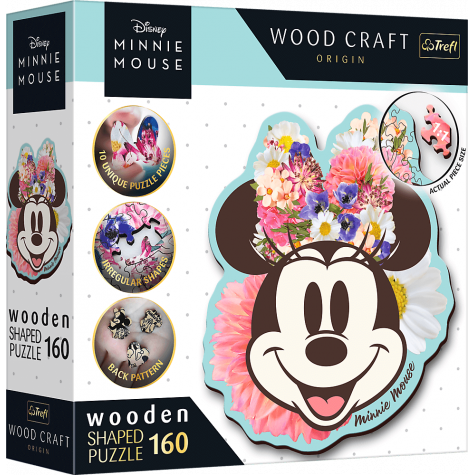 TREFL Wood Craft Origin puzzle Stylová Minnie 160 dílků