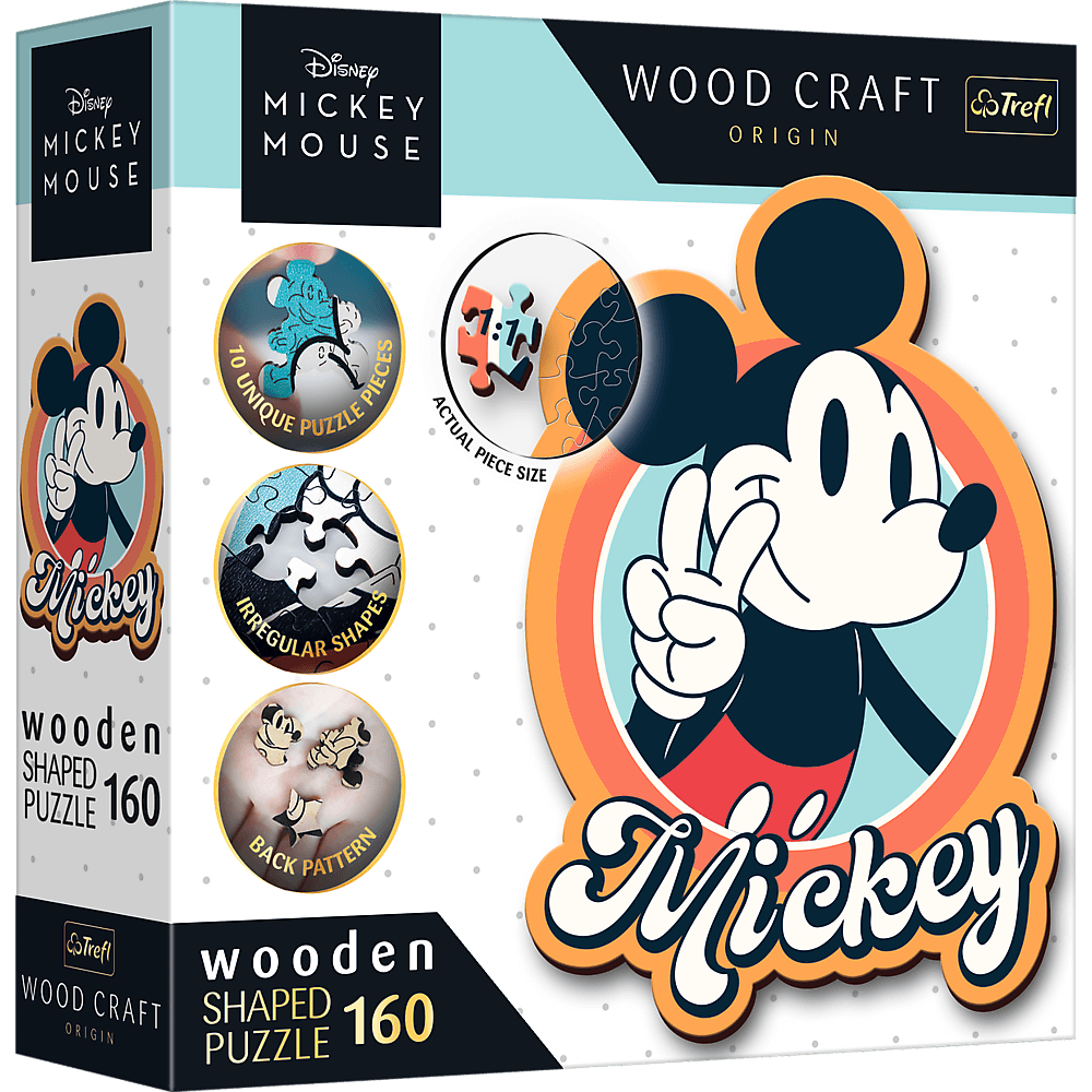 TREFL Wood Craft Origin puzzle Mickey Mouse Retro 160 dílků