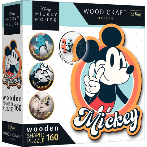 TREFL Wood Craft Origin puzzle Mickey Mouse Retro 160 dílků ~ 1