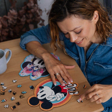 TREFL Wood Craft Origin puzzle Mickey Mouse Retro 160 dílků ~ 3