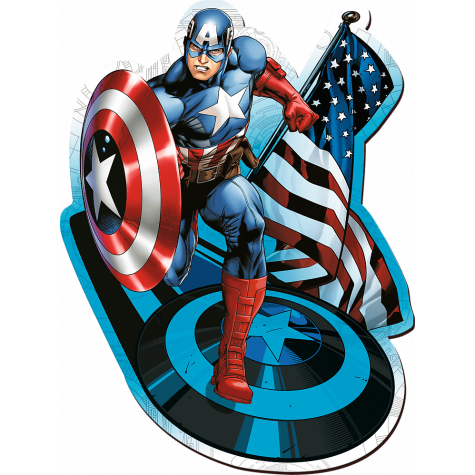 TREFL Wood Craft Origin puzzle Neohrožený Kapitán Amerika 160 dílků ~ 2