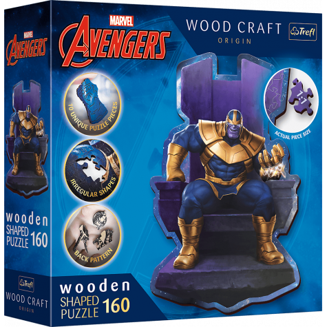 TREFL Wood Craft Origin puzzle Thanos na trůnu 160 dílků ~ 1