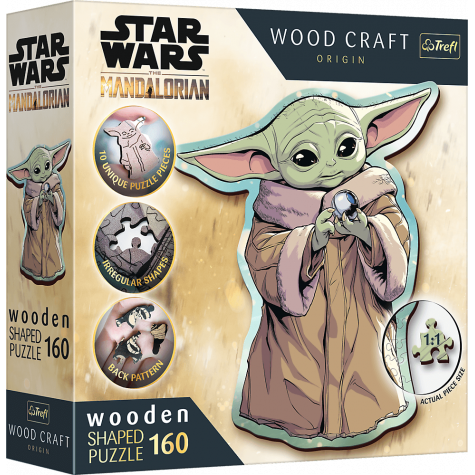 TREFL Wood Craft Origin puzzle The Mandalorian: Grogu 160 dílků