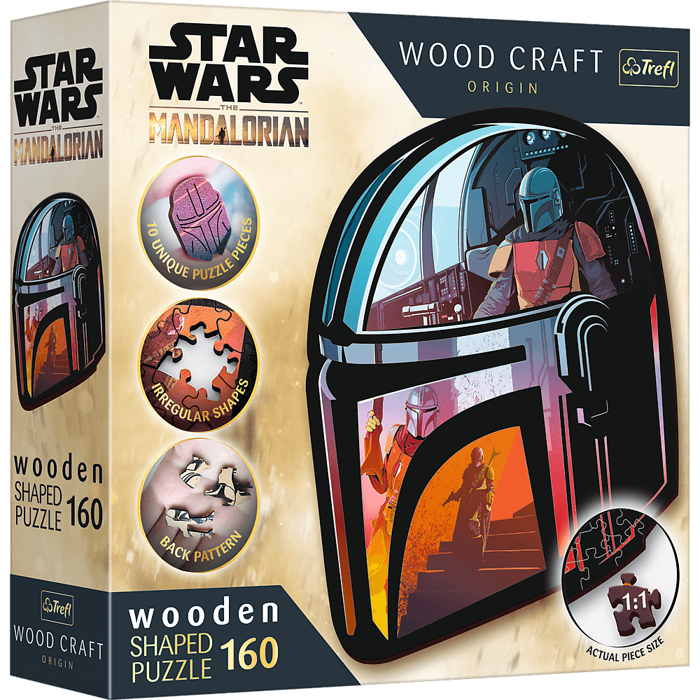 TREFL Wood Craft Origin puzzle The Mandalorian 160 dílků