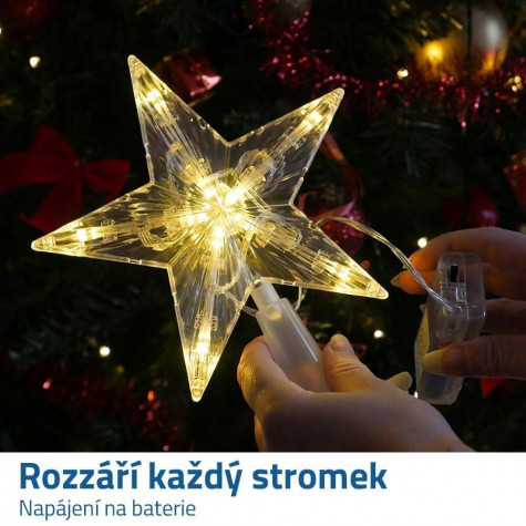 Vánoční svítící hvězda - teplé světlo ~ 6