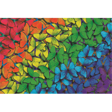 TREFL Wood Craft Dřevěné puzzle Duhoví motýli 501 dílků ~ 2