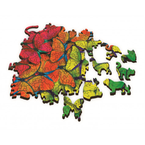 TREFL Wood Craft Dřevěné puzzle Duhoví motýli 501 dílků ~ 3