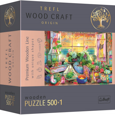 TREFL Wood Craft Dřevěné puzzle Plážový domek 501 dílků