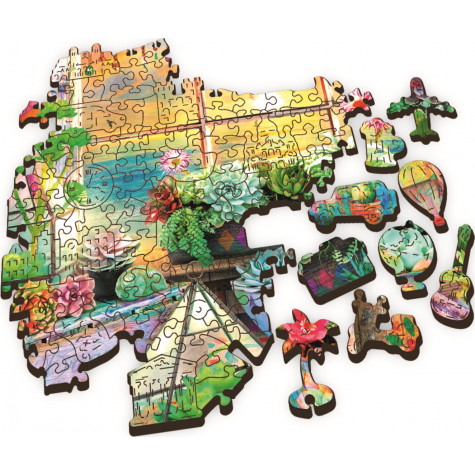 TREFL Wood Craft Dřevěné puzzle Plážový domek 501 dílků