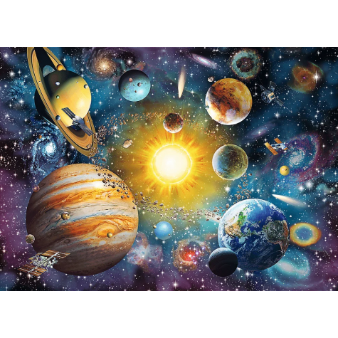 TREFL Wood Craft Dřevěné puzzle Cesta sluneční soustavou 1000 dílků ~ 2