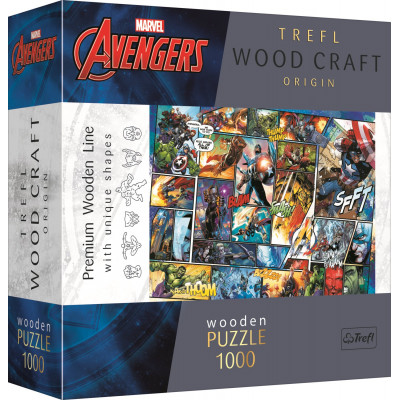 TREFL Wood Craft Dřevěné puzzle Marvel Avengers 1000 dílků