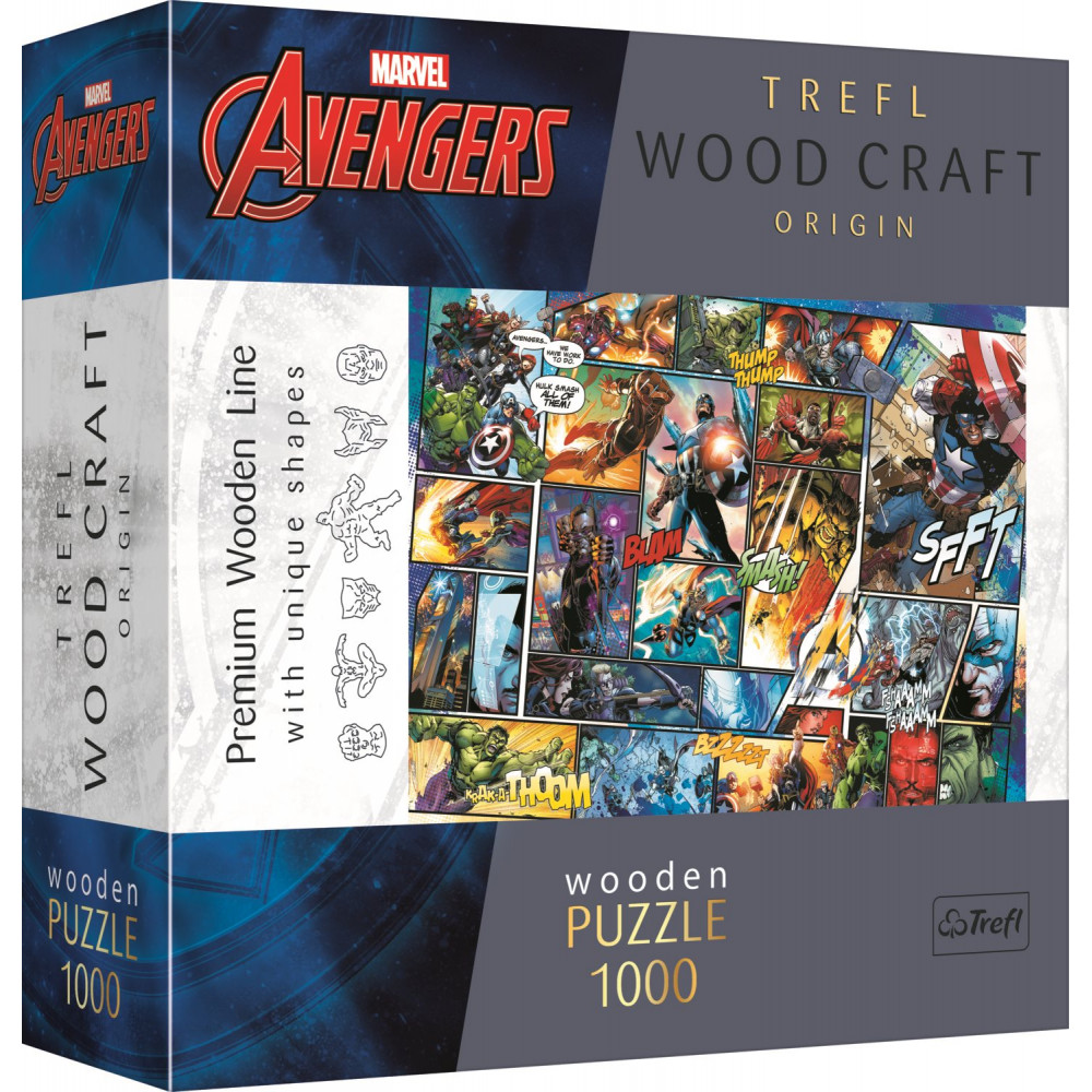 TREFL Wood Craft Dřevěné puzzle Marvel Avengers 1000 dílků