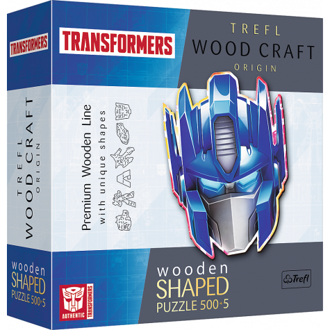 TREFL Wood Craft Origin puzzle Transformers: Optimus Prime 505 dílků