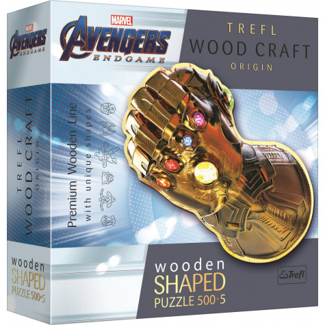 TREFL Wood Craft Origin puzzle Marvel: Rukavice nekonečna 505 dílků ~ 1