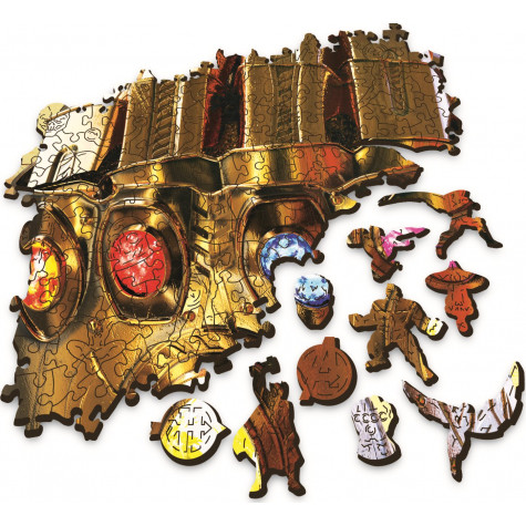 TREFL Wood Craft Origin puzzle Marvel: Rukavice nekonečna 505 dílků
