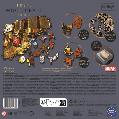 TREFL Wood Craft Origin puzzle Marvel: Rukavice nekonečna 505 dílků ~ 4