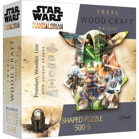 TREFL Wood Craft Origin puzzle The Mandalorian: Záhadný Grogu 505 dílků