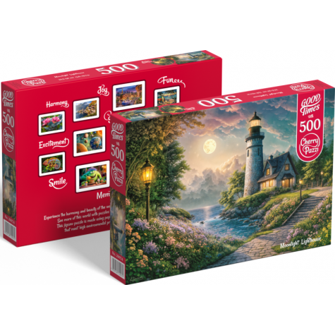 Cherry Pazzi Puzzle Maják v měsíční svitu 500 dílků ~ 3