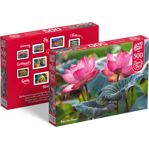 Cherry Pazzi Puzzle Růžový květ lotusu 500 dílků ~ 4