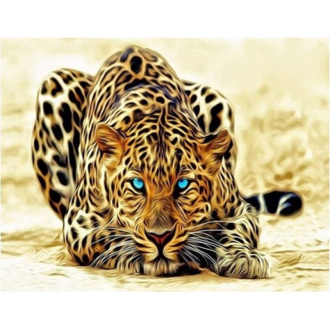 Norimpex Diamantový obrázek malování 30x40cm - Číhající leopard
