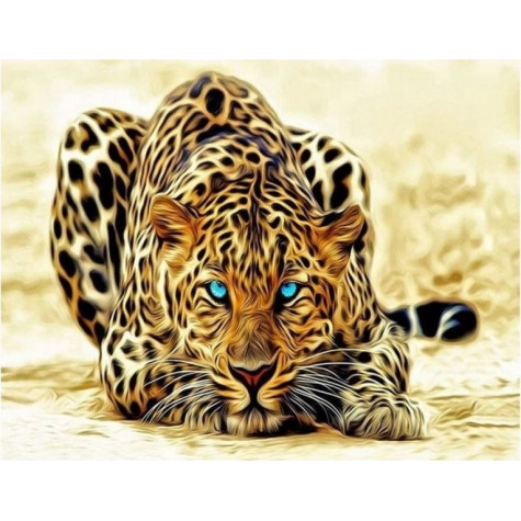 Norimpex Diamantový obrázek malování 30x40cm - Číhající leopard ~ 2