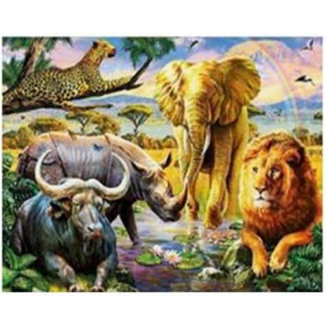 Norimpex Diamantový obrázek malování 30x40cm - Safari zvířata