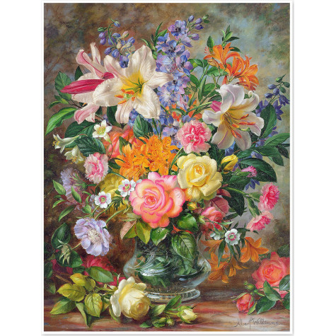 Norimpex Diamantový obrázek malování 30x40cm - Barevná kytice ~ 2