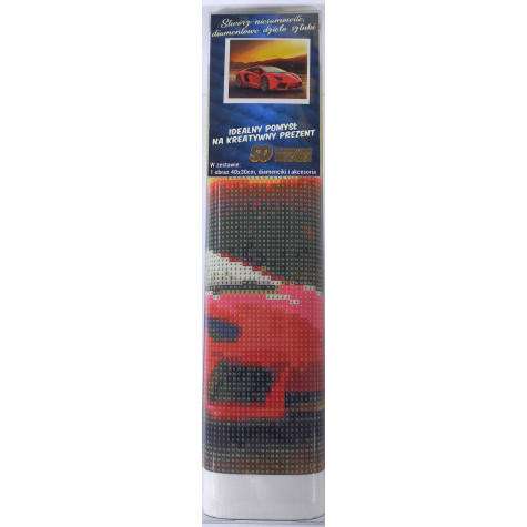 Norimpex Diamantový obrázek malování 30x40cm - Červený sporťák Lamborghini ~ 3