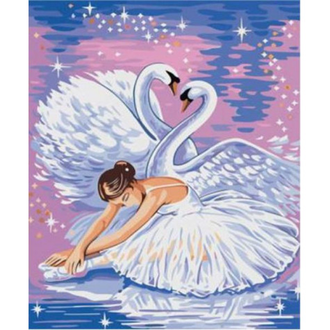 Norimpex Diamantový obrázek malování 30x40cm - Baletka a labutě