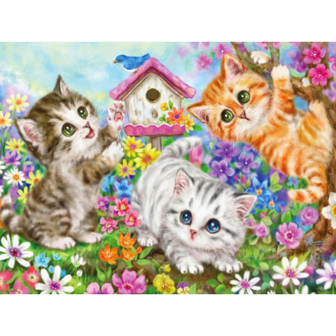 Norimpex Diamantový obrázek malování 30x40cm - Kočičí parta ~ 2