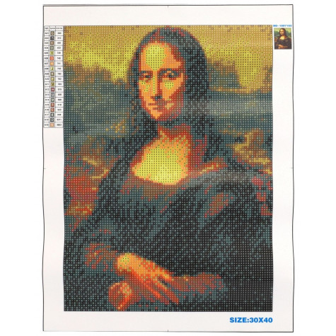 Norimpex Diamantový obrázek malování 30x40cm - Mona Lisa ~ 4