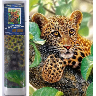 Norimpex Diamantový obrázek malování 30x40cm - Leopard