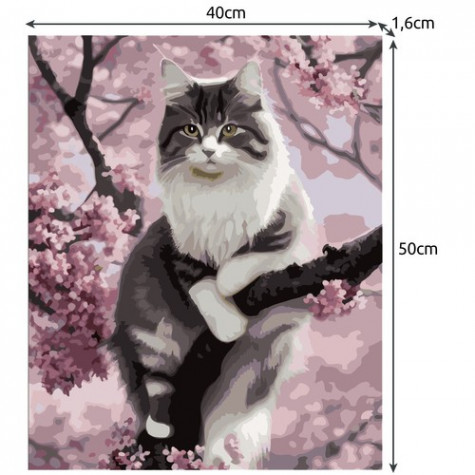 Maaleo 22783 Malování podle čísel 40x50cm - Kočka na stromě