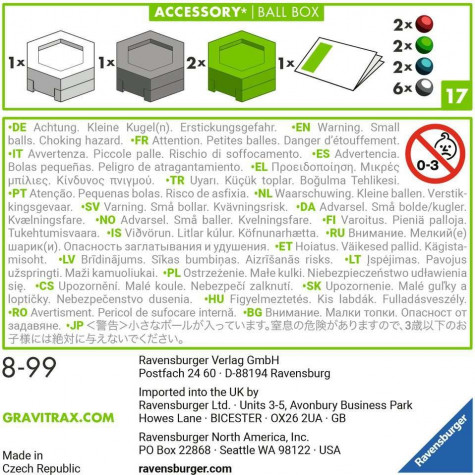 RAVENSBURGER GraviTrax Úložný box na kuličky ~ 4