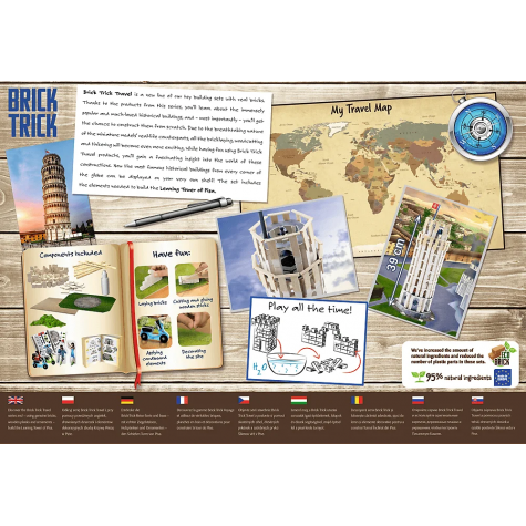 TREFL BRICK TRICK Travel: Šikmá věž v Pise L 260 dílů ~ 5