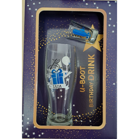 Sada Sklenice na pivo a panák - Božský táta ~ 2